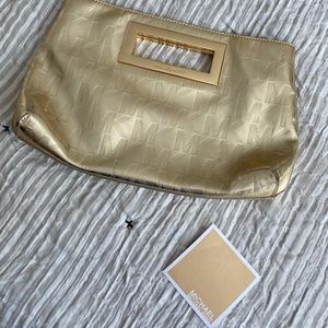 Michael Kors Gold Initial Clutch